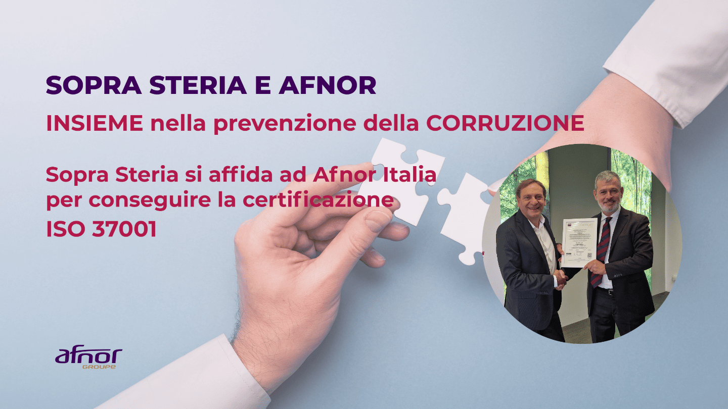 Sopra steria y afnor unen sus fuerzas para prevenir la corrupción en italia