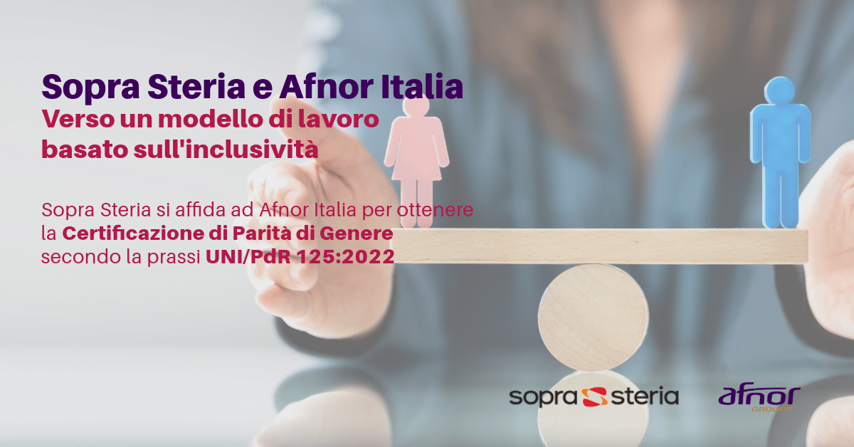 Sopra Steria 和 Afnor Italy，邁向基於包容性的工作模式