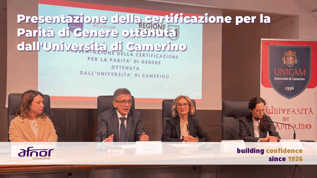 La certificazione di UNICAM presentata alla Regione Marche